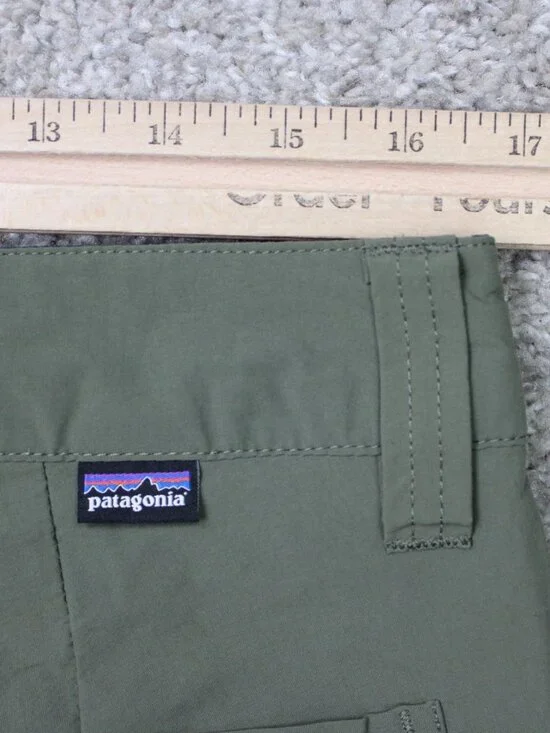 Patagonia Quandary Pants Mens 34x32 Green Cargo Pocket Drawstring Nylon Stretch - Picture 7 of 14